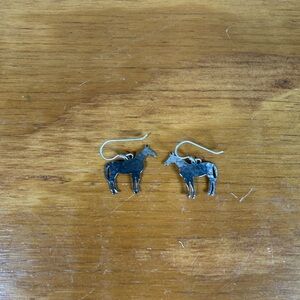 Silver Horse Earrings‎
